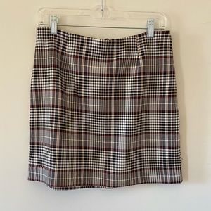 H&M Houndstooth A-line Skirt